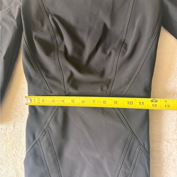 Elisabetta Franchi Bodycon Lace Up Back Cocktail Party Dress S Black Stretch Zip - Picture 15 of 16